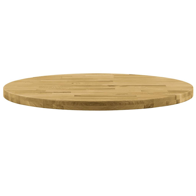 Piano del Tavolo Legno Massello di Rovere Circolare 44mm 400mm