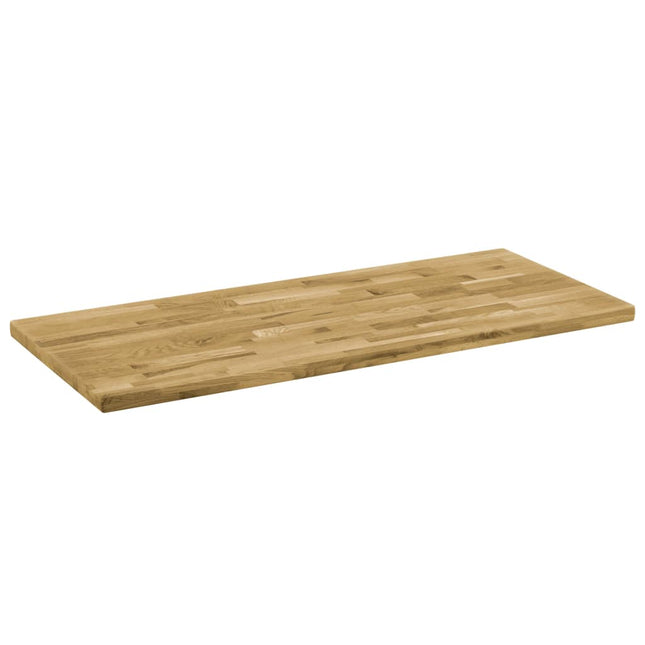 Piano del Tavolo Massello di Rovere Rettangolare 44mm 140x60 cm