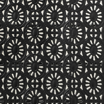 Tavolino da Salotto Pieghevole Vintage Metallo 100x50x45cm Nero