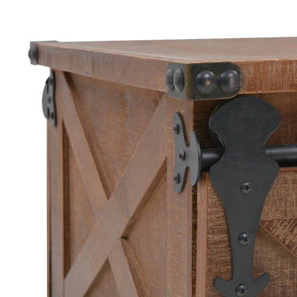 Tavolino da Salotto in Legno di Abete 91x51x38cm Marrone