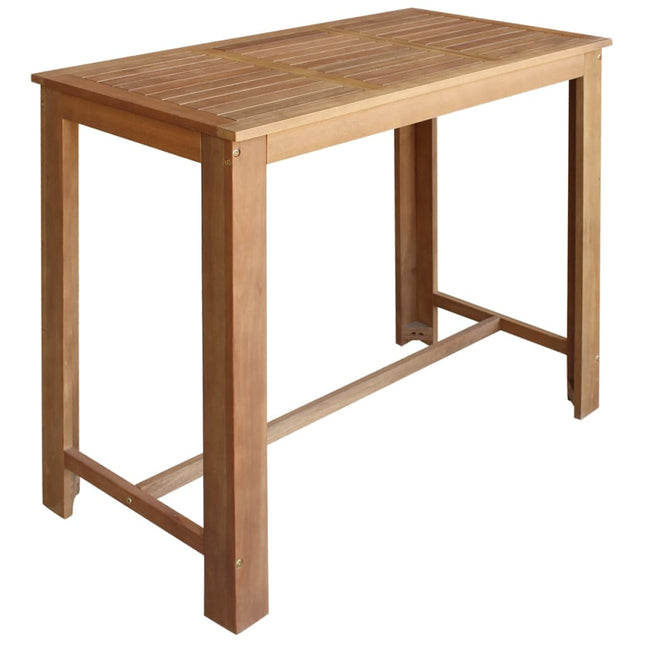 Tavolo e Sedie da Bar Set 5 pz in Legno Massello di Acacia