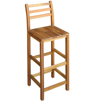 Set Tavolo e Sedie da Bar 5 pz in Legno Massello di Acacia
