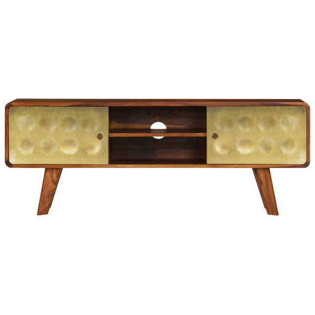Mobile Porta TV in Legno Massello di Sheesham 120x30x45cm