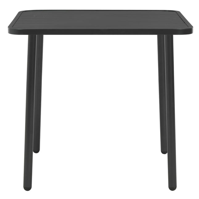 Tavolo da Giardino Grigio Scuro 80x80x72 cm in Acciaio