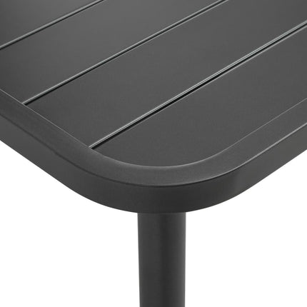 Tavolo da Giardino Grigio Scuro 150x90x72 cm in Acciaio