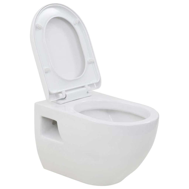 WC Sospeso in Ceramica Bianca