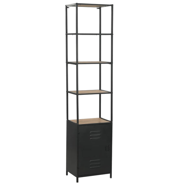 Libreria in Legno Massello di Abete e Acciaio 40,5x32,5x180 cm