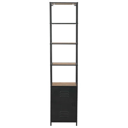 Libreria in Legno Massello di Abete e Acciaio 40,5x32,5x180 cm