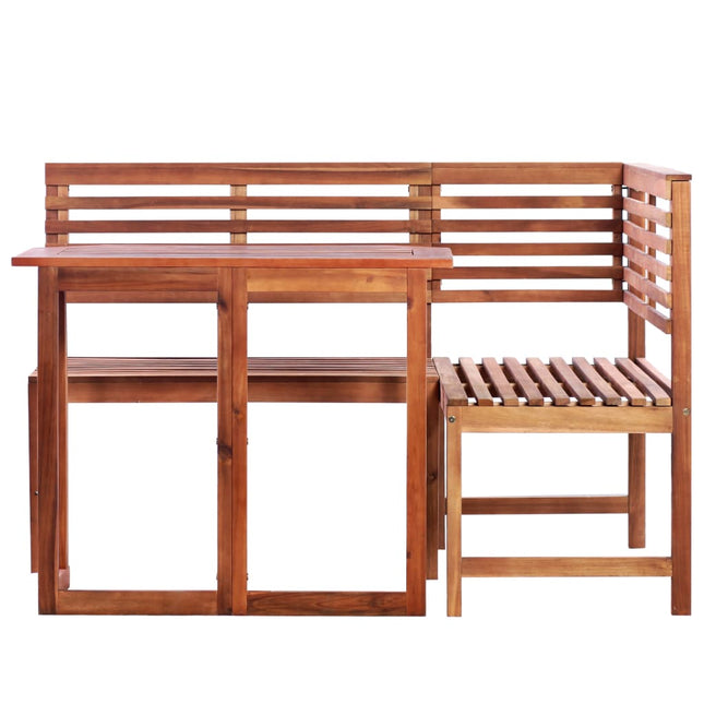 Set da BistrÃƒÂ² 2 pz in Legno Massello di Acacia