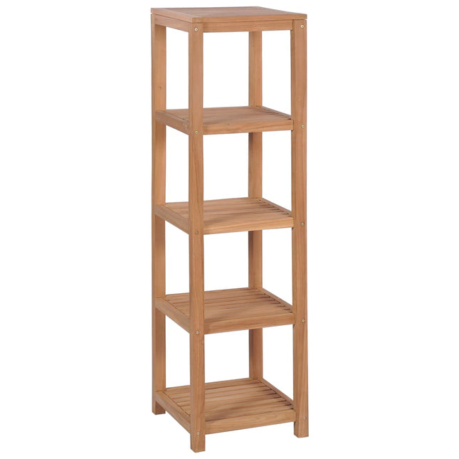 Scaffale per Bagno a 4 Ripiani in Massello di Teak 42x42x165cm