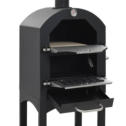 Forno Pizza Esterno a Carbonella con Pietra Refrattaria