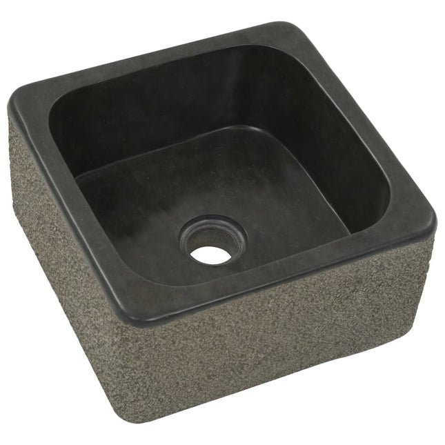 Lavandino 30x30x15 cm in Pietra di Fiume Nero