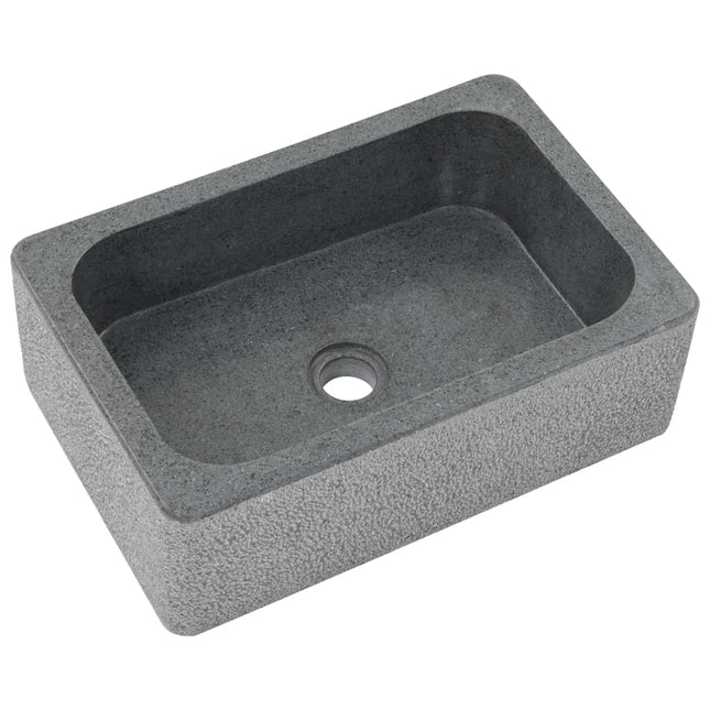 Lavandino 45x30x15 cm in Pietra di Fiume Nero
