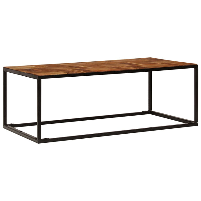 Tavolino 110x60x40 cm in Legno Massello di Acacia e Acciaio