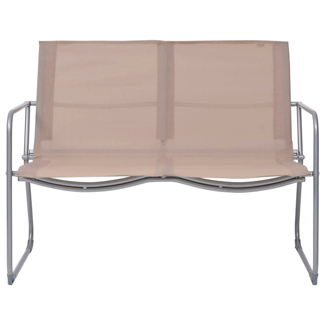 Set Divano da Giardino 4 pz in Tessuto e Acciaio Grigio Talpa