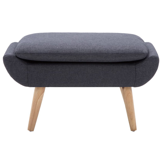 Poggiapiedi in Tessuto 73x43x42 cm Grigio Scuro