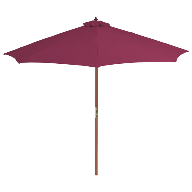 Ombrellone da Esterni con Palo in Legno 300 cm Rosso BordÃƒÂ²