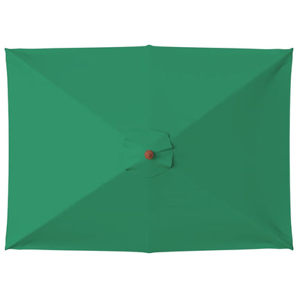 Ombrellone da Esterni con Palo in Legno 150x200 cm Verde