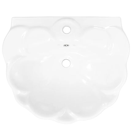 Lavandino a Colonna in Ceramica Bianca 580x510x200 mm