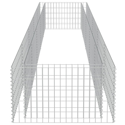 Gabbione Letto Rialzato in Acciaio Zincato 450x90x50 cm