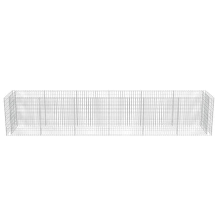 Gabbione Letto Rialzato in Acciaio Zincato 540x90x100 cm