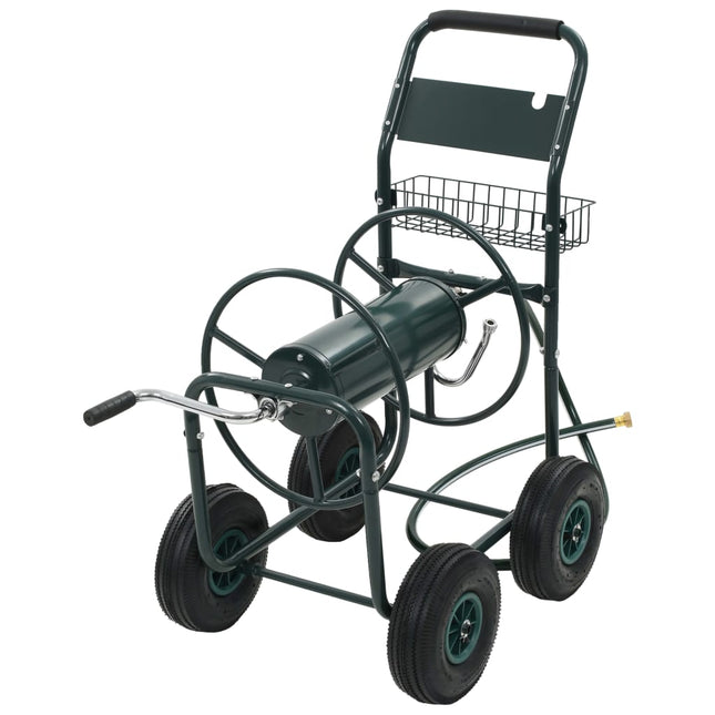 Carrello Avvolgitubi da Giardino Connettori 1/2" 75 m Acciaio