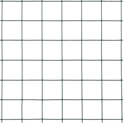Recinzione in Rete per Pollaio in Acciaio e PVC 25x0,5 m Verde