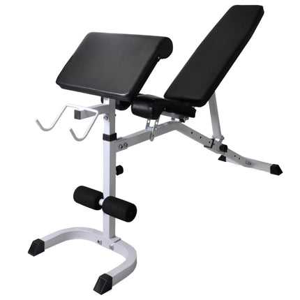 Panca Multifunzione con Rack Bilanciere e Set Manubri 90 kg