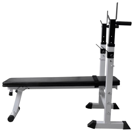 Panca Reclinabile con Rack Bilanciere e Set Manubri 120 kg