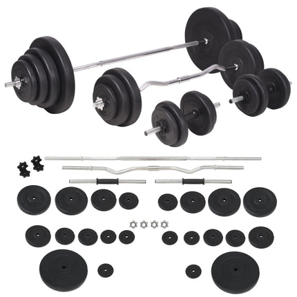 Panca Multifunzione con Rack Bilanciere e Set Manubri 120 kg