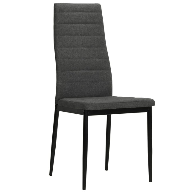 Sedie da Pranzo 6 pz Grigio Scuro in Tessuto