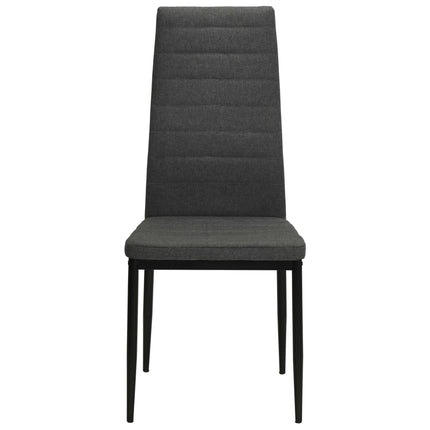Sedie da Pranzo 6 pz Grigio Scuro in Tessuto