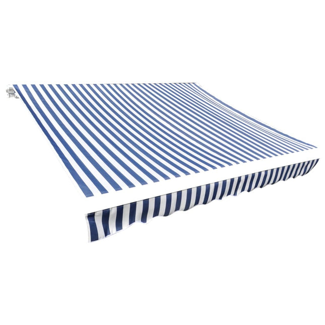 Tendone Parasole in Tela Blu e Bianco 350x250 cm