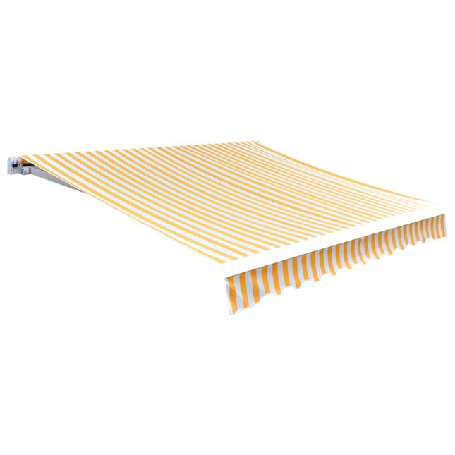 Tendone Parasole in Tela Arancione e Bianco 350x250 cm