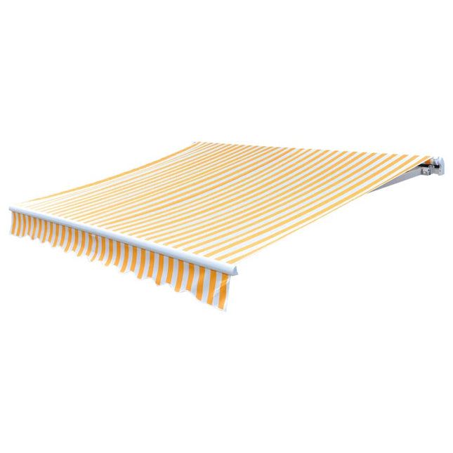 Tendone Parasole in Tela Arancione e Bianco 350x250 cm