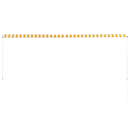 Tenda da Sole Retrattile 350x150 cm Giallo e Bianco