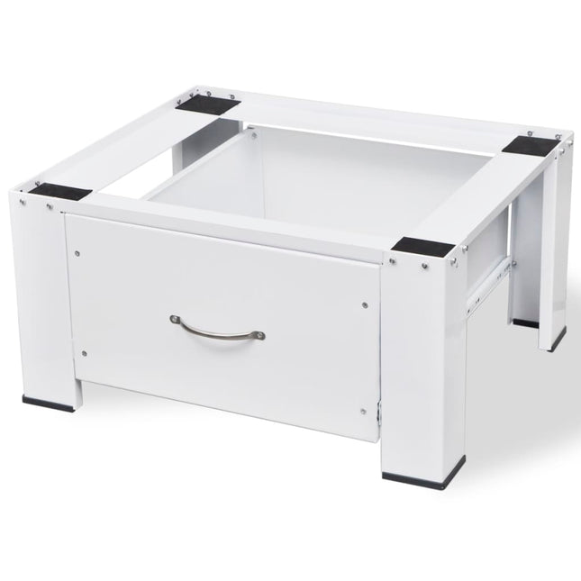 Supporto Alzatina per Lavatrice Bianco con Cassetto