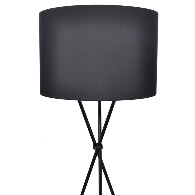 Lampada da Pavimento con Supporto Nero 139 cm