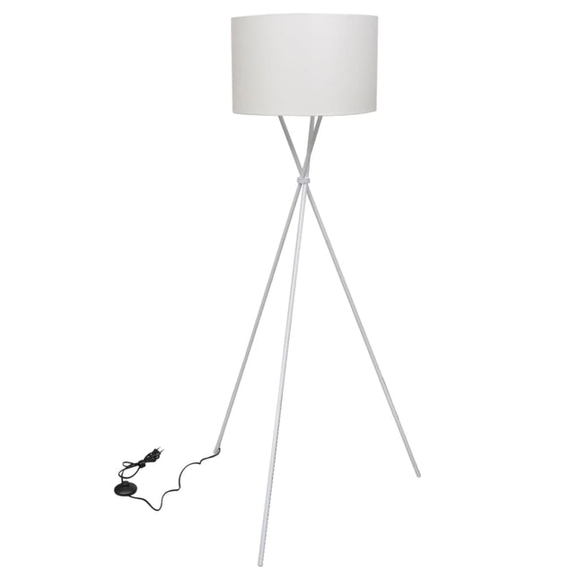 Lampada da Pavimento con Supporto Bianca 139 cm