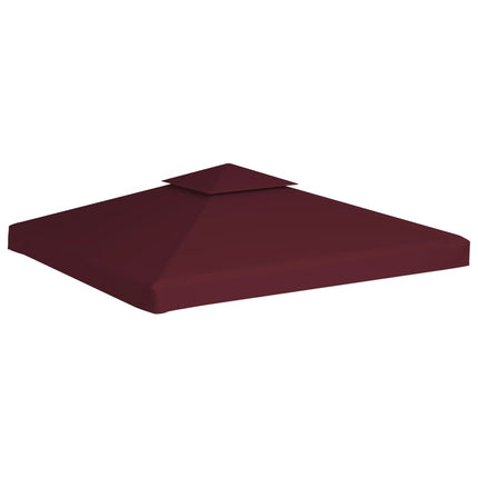 Copertura Superiore per Gazebo a 2 Strati 310g/mÂ² 3x3m Bordeaux