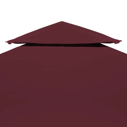 Copertura Superiore per Gazebo a 2 Strati 310g/mÂ² 3x3m Bordeaux
