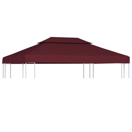 Copertura Superiore per Gazebo a 2 Strati 310g/mÃ‚Â² 4x3m Bordeaux