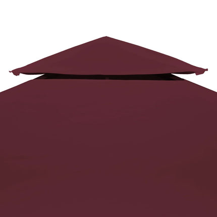 Copertura Superiore per Gazebo a 2 Strati 310g/mÃ‚Â² 4x3m Bordeaux