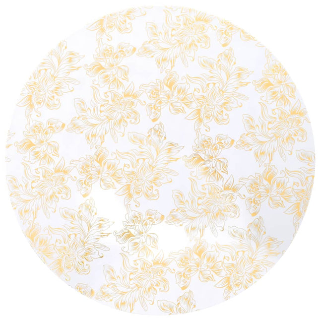 Copertura Elastica per Tavolo 2pz 70cm Bianco con Stampa Dorata
