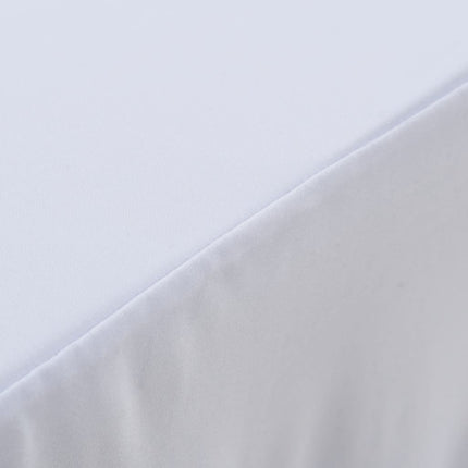 Copertura Elastica per Tavolo con Gonna 2pz 120x6,5x74cm Bianco