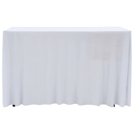 Copertura Elastica per Tavolo con Gonna 2 pz 183x76x74cm Bianco