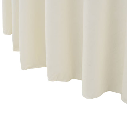 Copertura Elastica per Tavolo con Gonna 2 pz 180x74 cm Crema