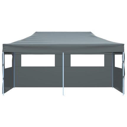 Tenda Pieghevole Pop-Up con Pareti Laterali 3x6 m Antracite