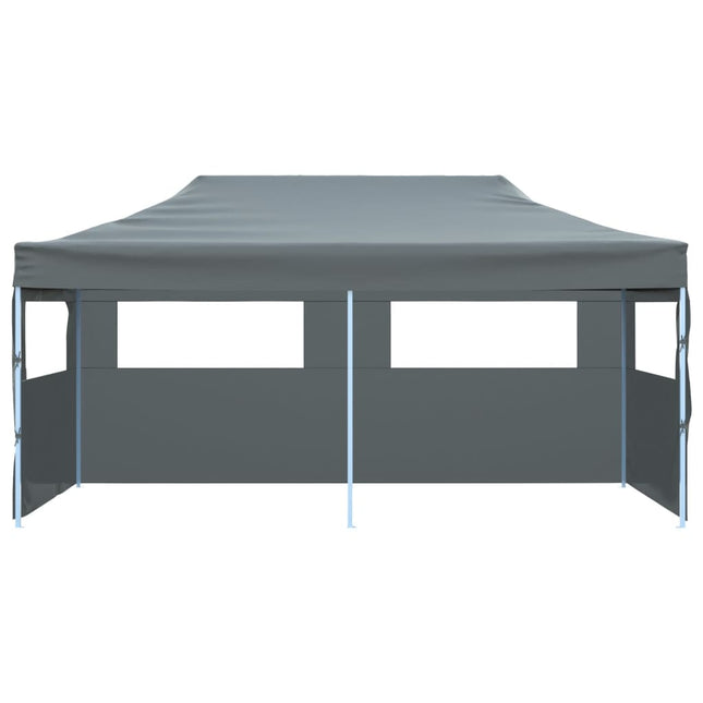 Tenda Pieghevole Pop-Up con Pareti Laterali 3x6 m Antracite