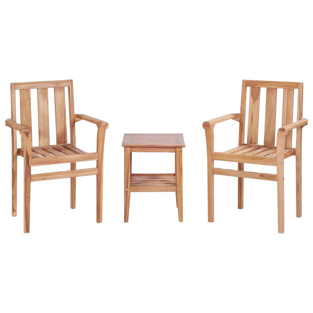 Set da BistrÃ² 3 pz in Legno Massello di Teak